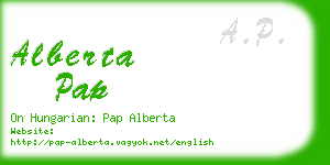 alberta pap business card
